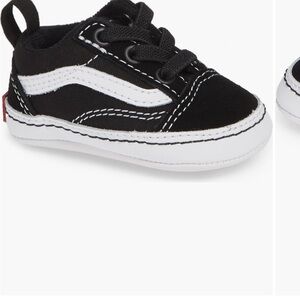 Vans Kids Black and White Low-Top Sneakers